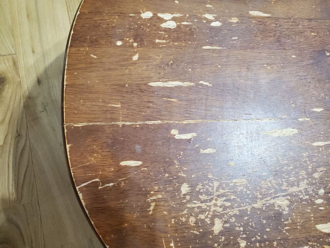 アンティーク 楕円形座卓 木製　ちゃぶ台　昭和レトロ