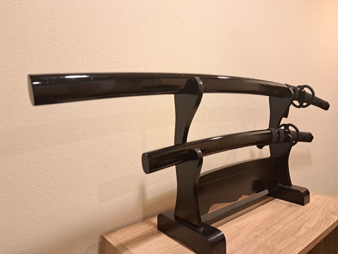 宮本武蔵 模造刀 大•小セット( 刀掛付き)