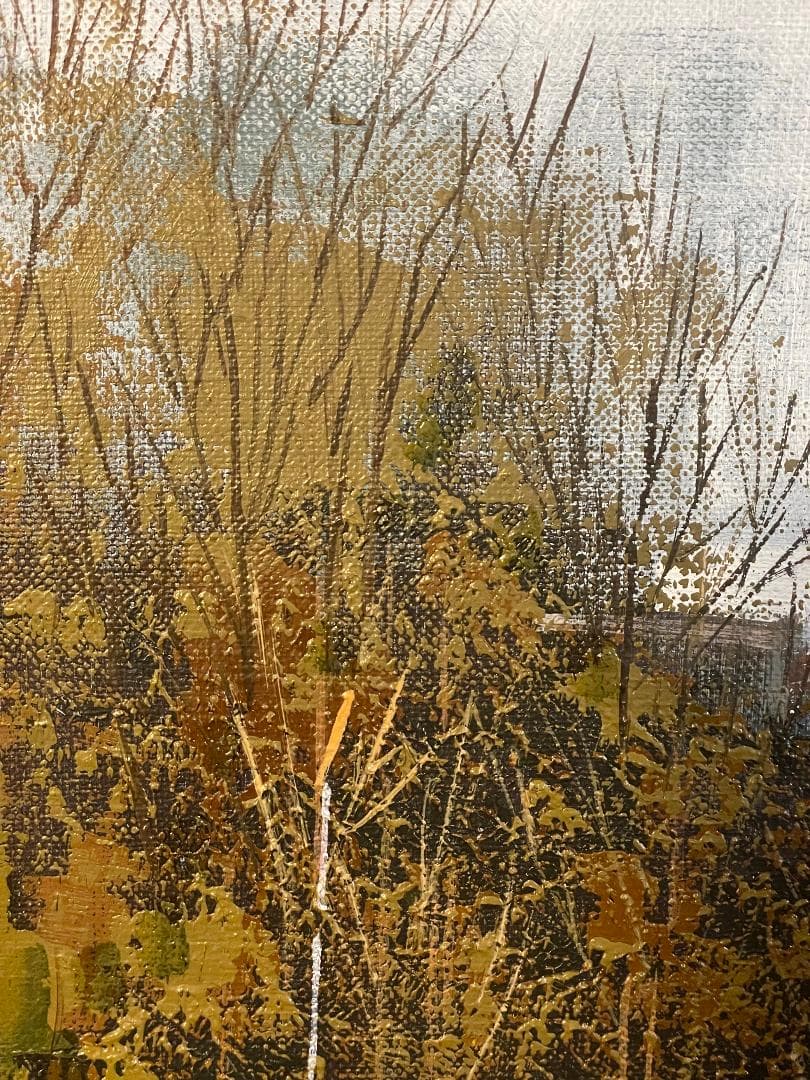 い*ん様 「真作」竹内敏彦『パリ風景 セーヌの流る』 風景画　油彩画　額装　F1