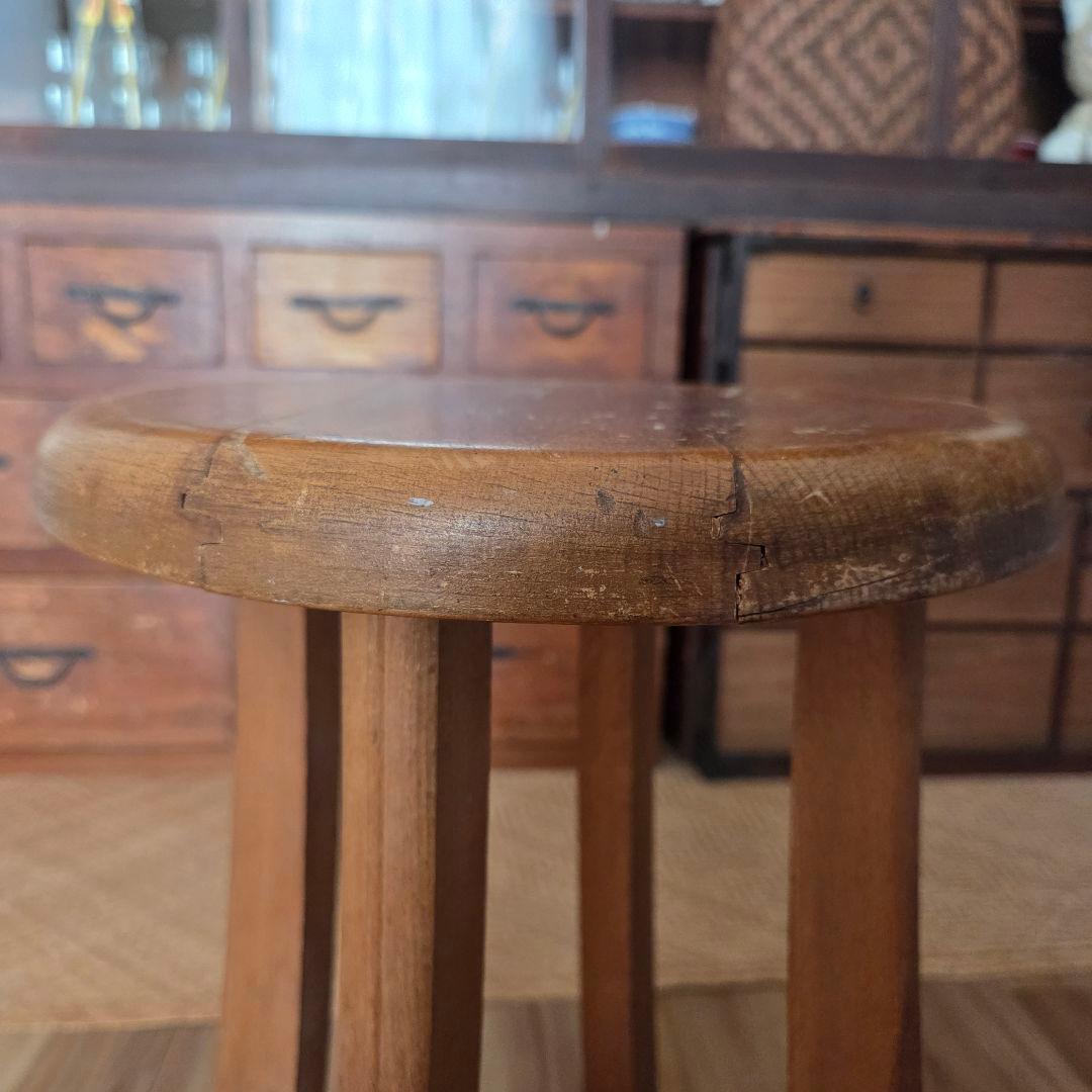 ヴィンテージ　スツール　古家具　アンティーク　丸椅子　レトロ