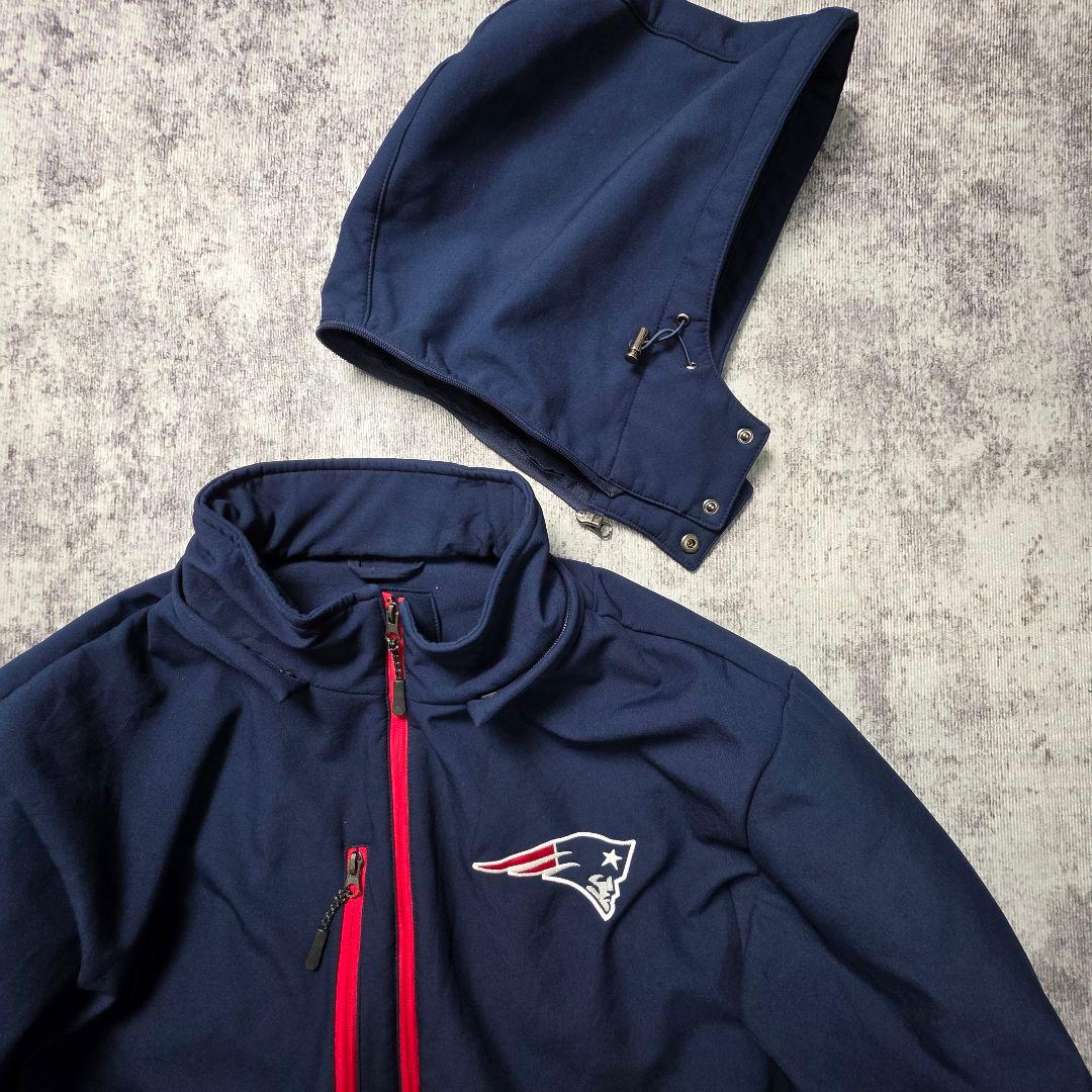 NFL ペイトリオッツ公式 ソフトシェルジャケット XXL フード脱着可