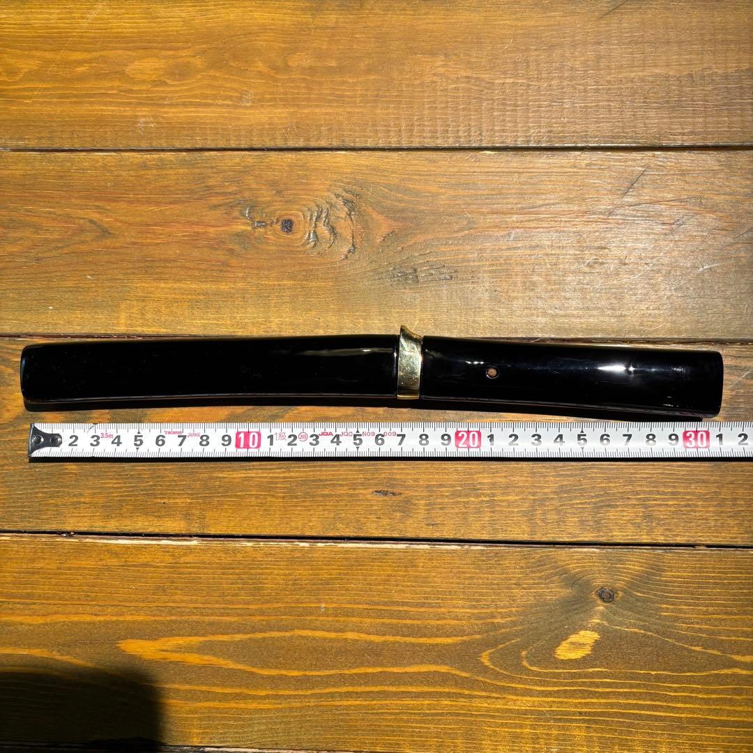 日本刀残欠クラフトナイフNo.62 最上大業物 長曽祢虎徹興里 切先 黒鞘