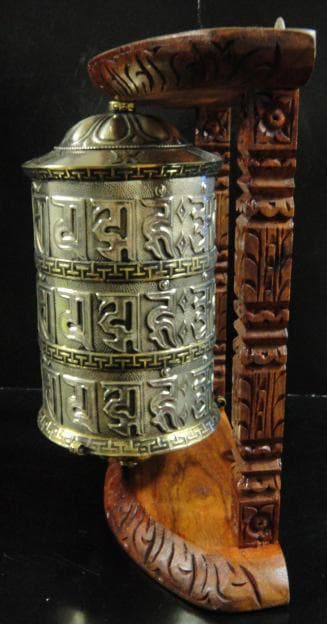 ◆チベット密教法具◆マニ車◆壁掛け-S1