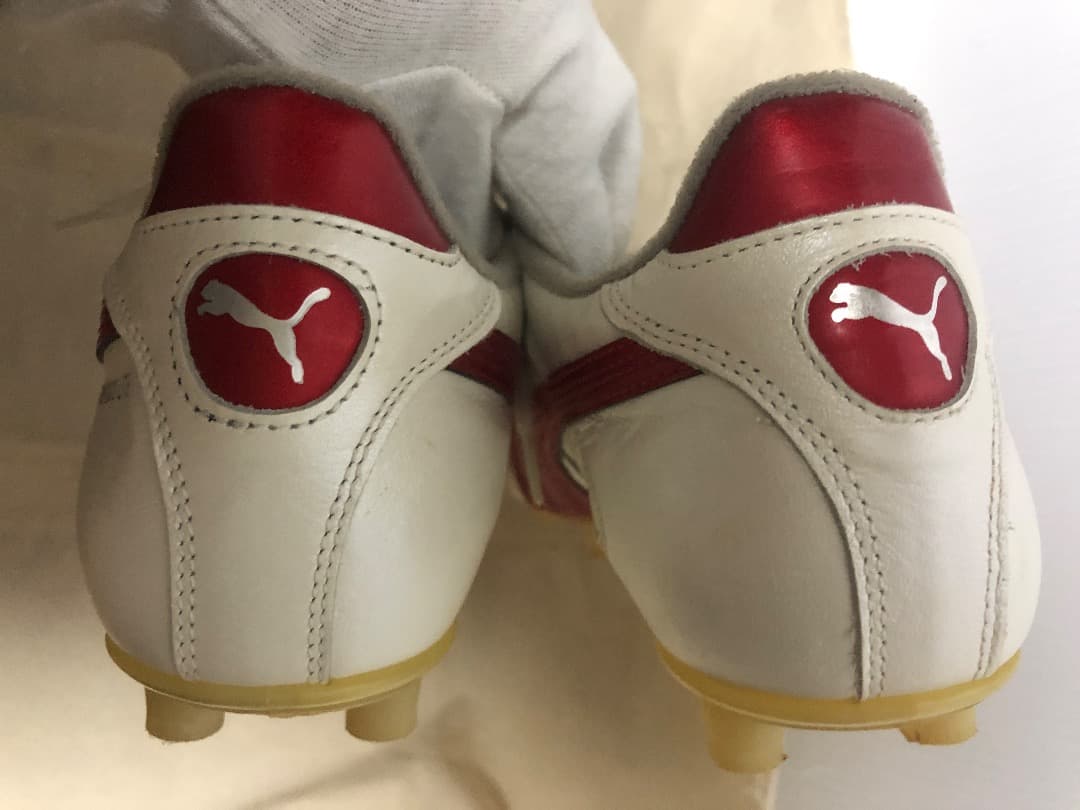 PUMA パラメヒコ ライト 白✕赤色 ◆ 固定式スパイク 25.5cm 日本製