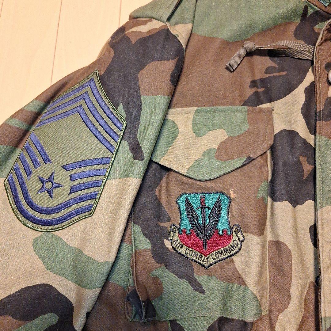 80sUSM65カモフィールドジャケット所属ワッペン階級章付実物使用感求める方へ