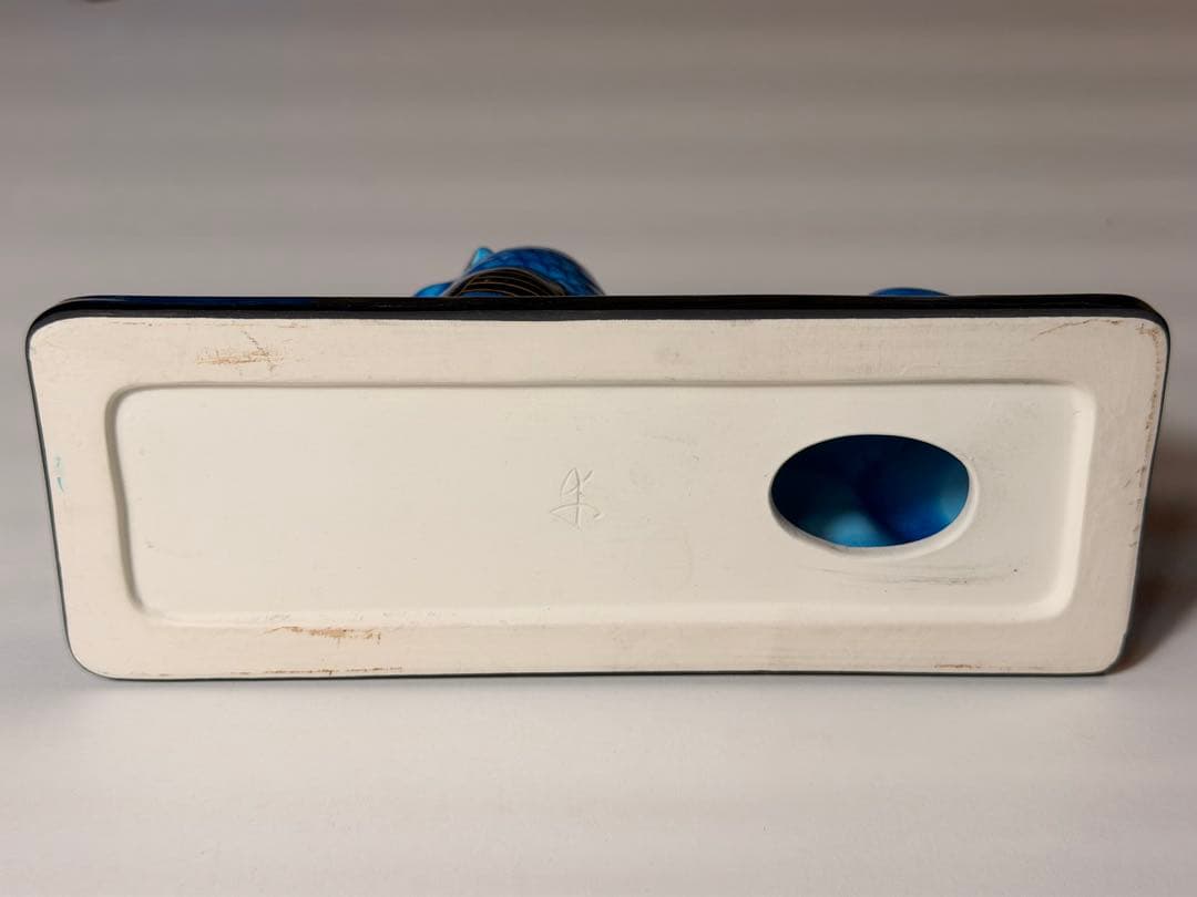 #美濃焼 幸兵衛窯 エジプト神 九栄神　セクメト　獅子 青釉 S-1