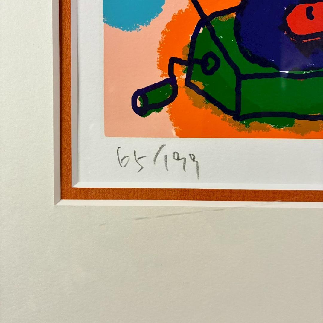 美品 マイケル・ルー「Dフォーダンシング」シルクスクリーン サイン入 猫 ネコ