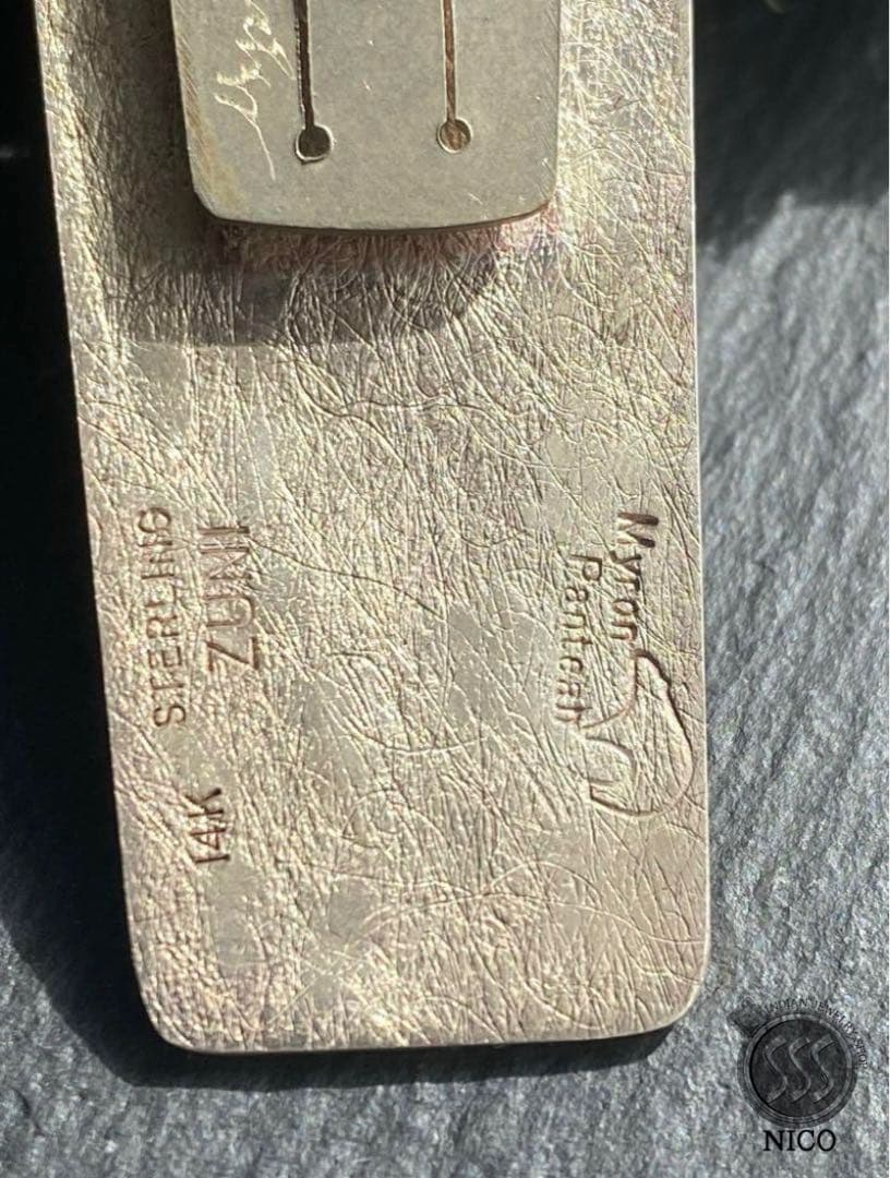 Myron panteah インディアンジュエリー ズニ族　ナバホ族