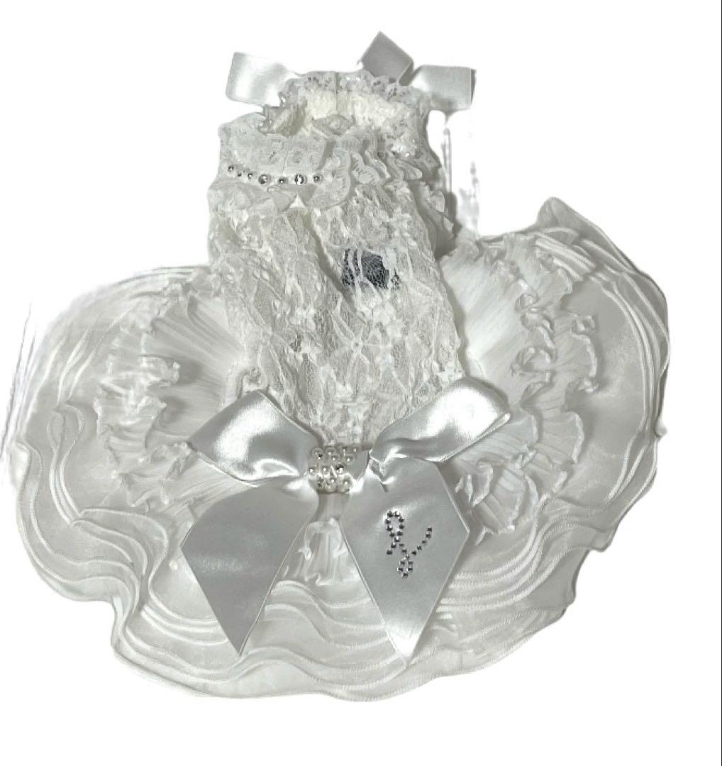 【新品】luxebirdieリュクスバーディSSチュールドレスビジューリボン