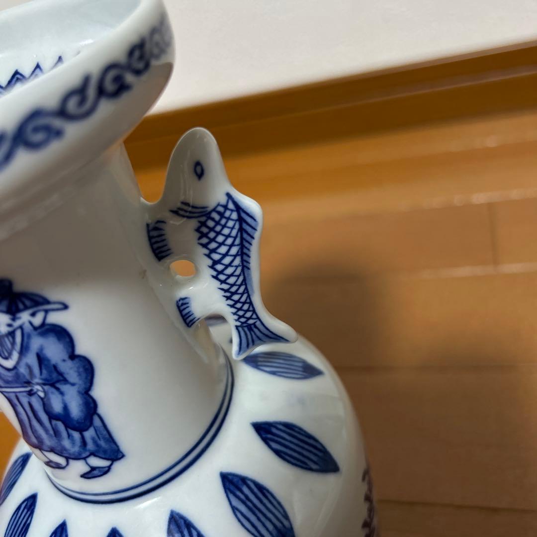 染付高砂の花瓶