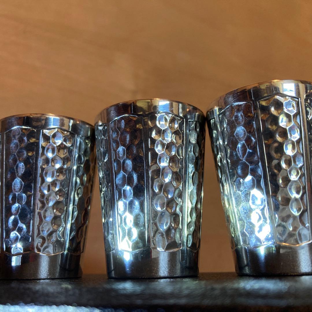 錫半 本錫 鎚起錫器 酒器 お猪口 ショットグラス