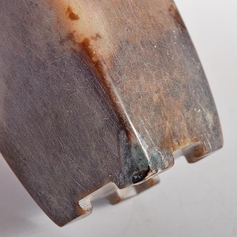 中国　玉石寿山石彫刻　小さな植木鉢　盆栽鉢　V　8759E