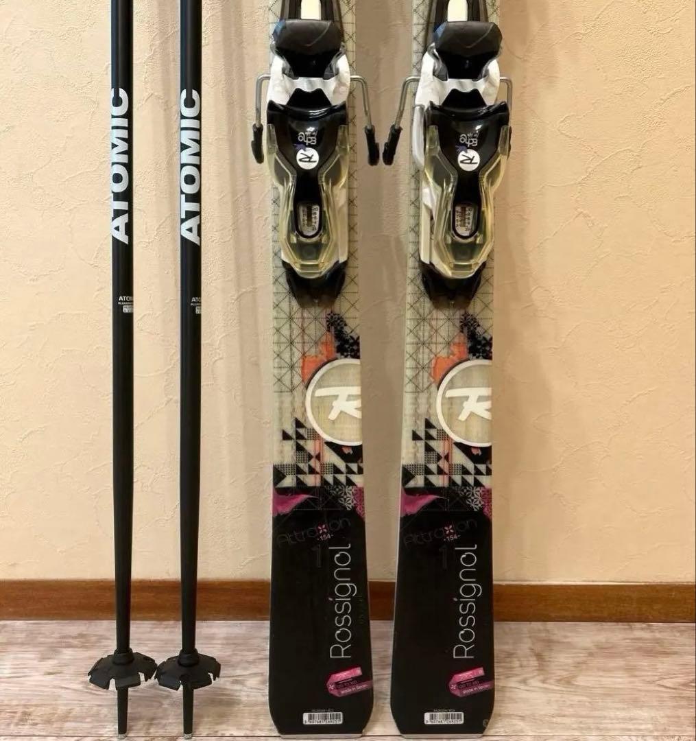 ◾️カービングスキーセット　板154㎝ ブーツ25.5㎝　女性用　レディース用