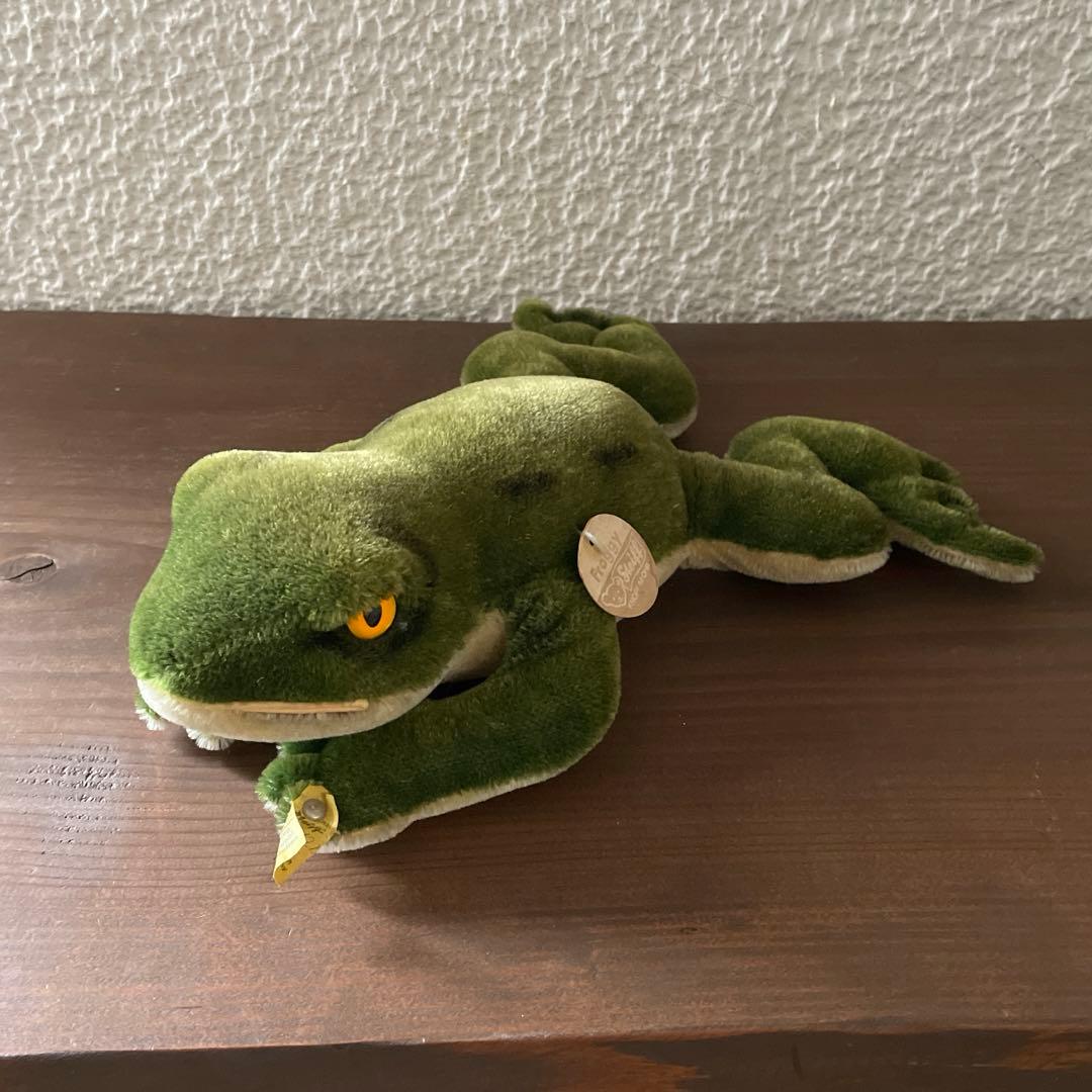 アンティークカエル ぬいぐるみ ヴィンテージ シュタイフ 蛙 Steiff
