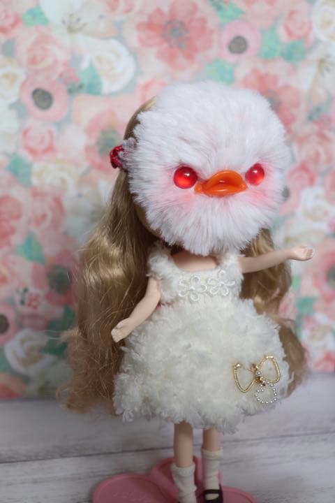 アヒルのお面　ミディブライス アウトフィット　編みぐるみ　ブライス