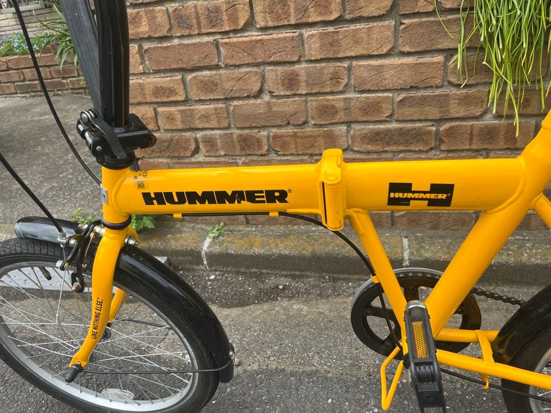 【引き取り希望】HUMMER 折りたたみ自転車 イエロー