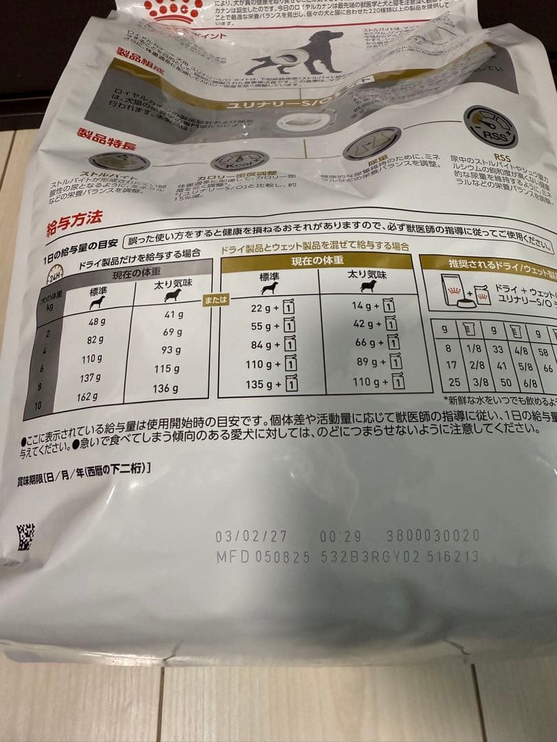 ロイヤルカナン 食事療法食 犬用 ユリナリー S/O ライト(3kg)