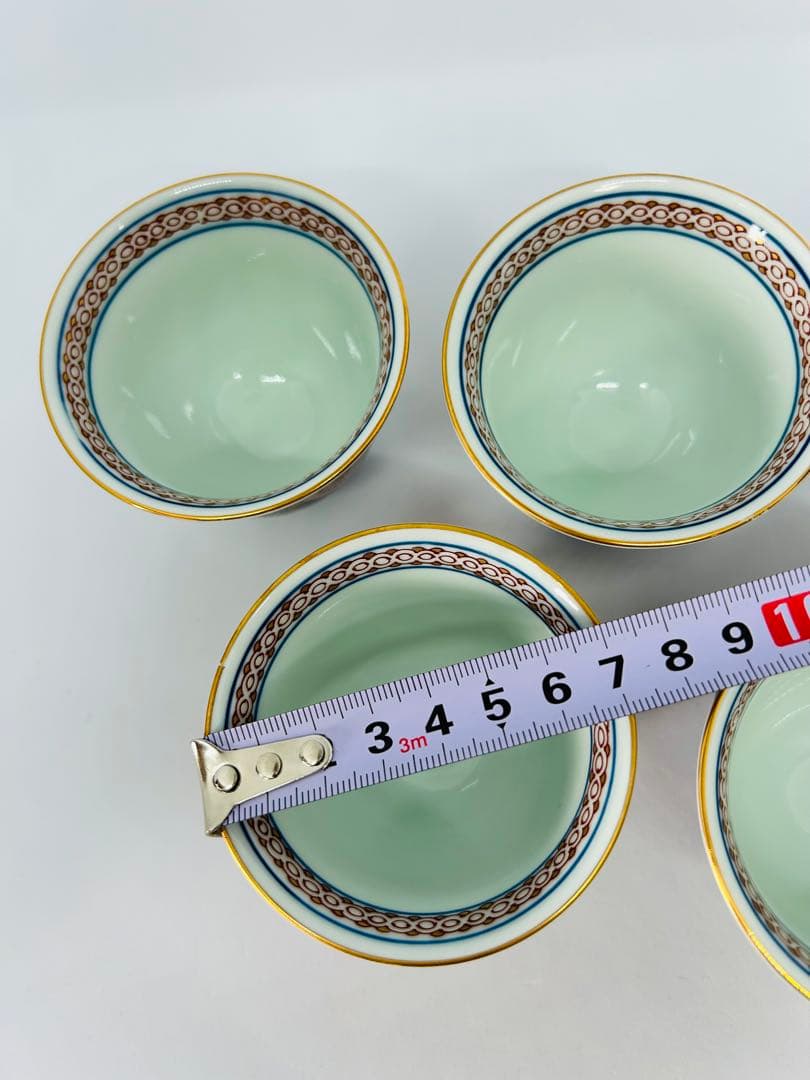 大特価　賞美堂 日肥其泉作 極錦金彩古伊万里 煎茶碗揃　有田　其泉窯　5客　汲出