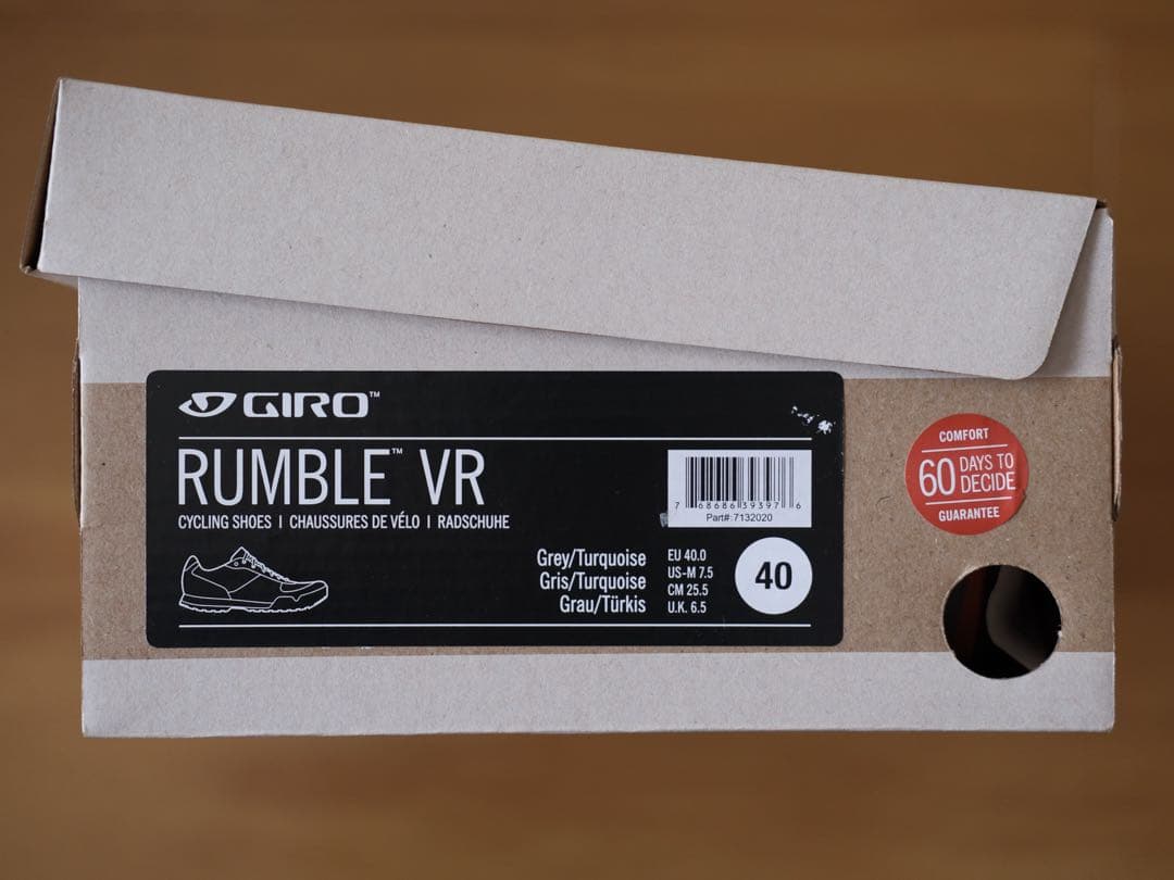 GIRO RUMBLE VR 40サイズ GRAY TURQUOISE