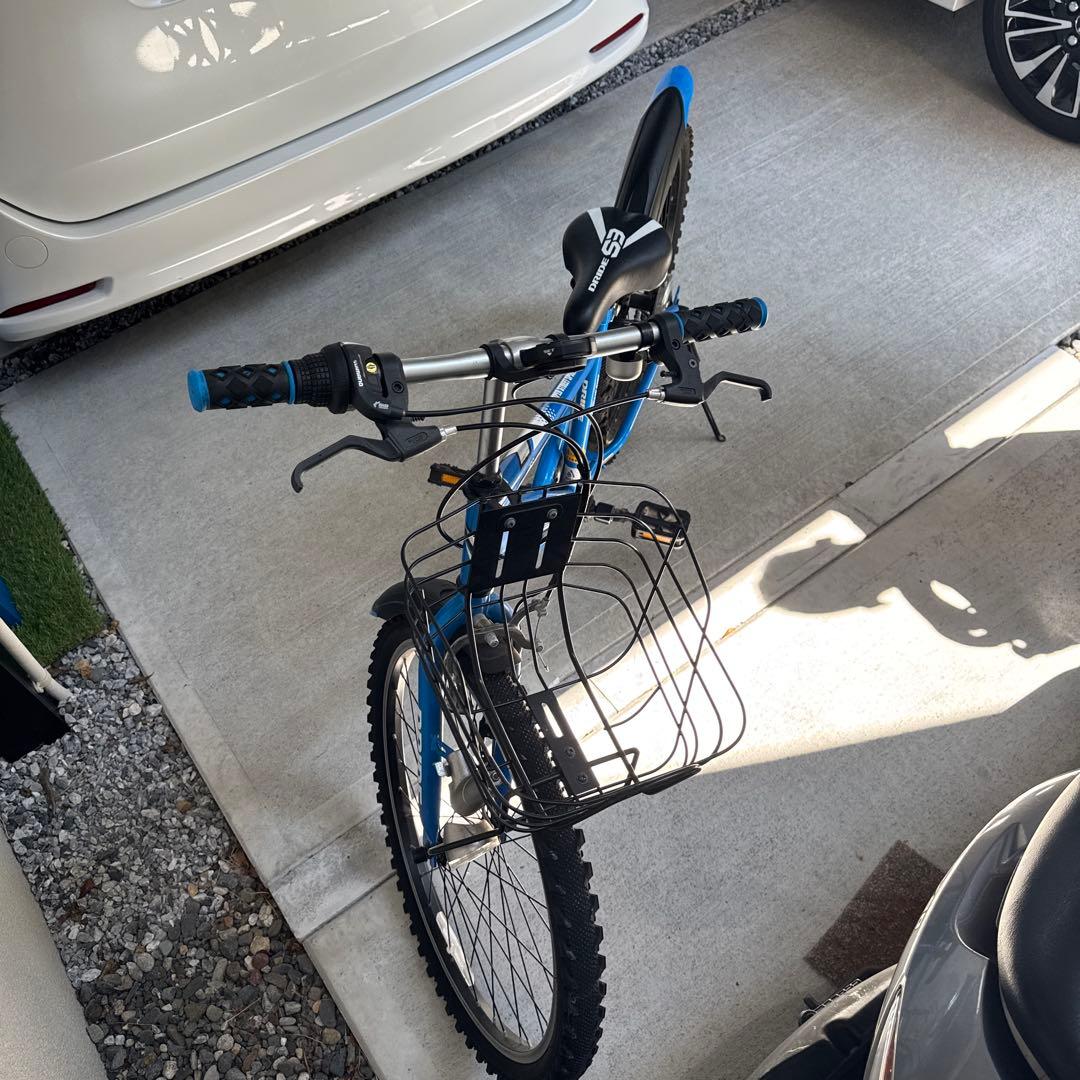 DRIDE 24インチ キッズバイク 青 ヘルメット付き