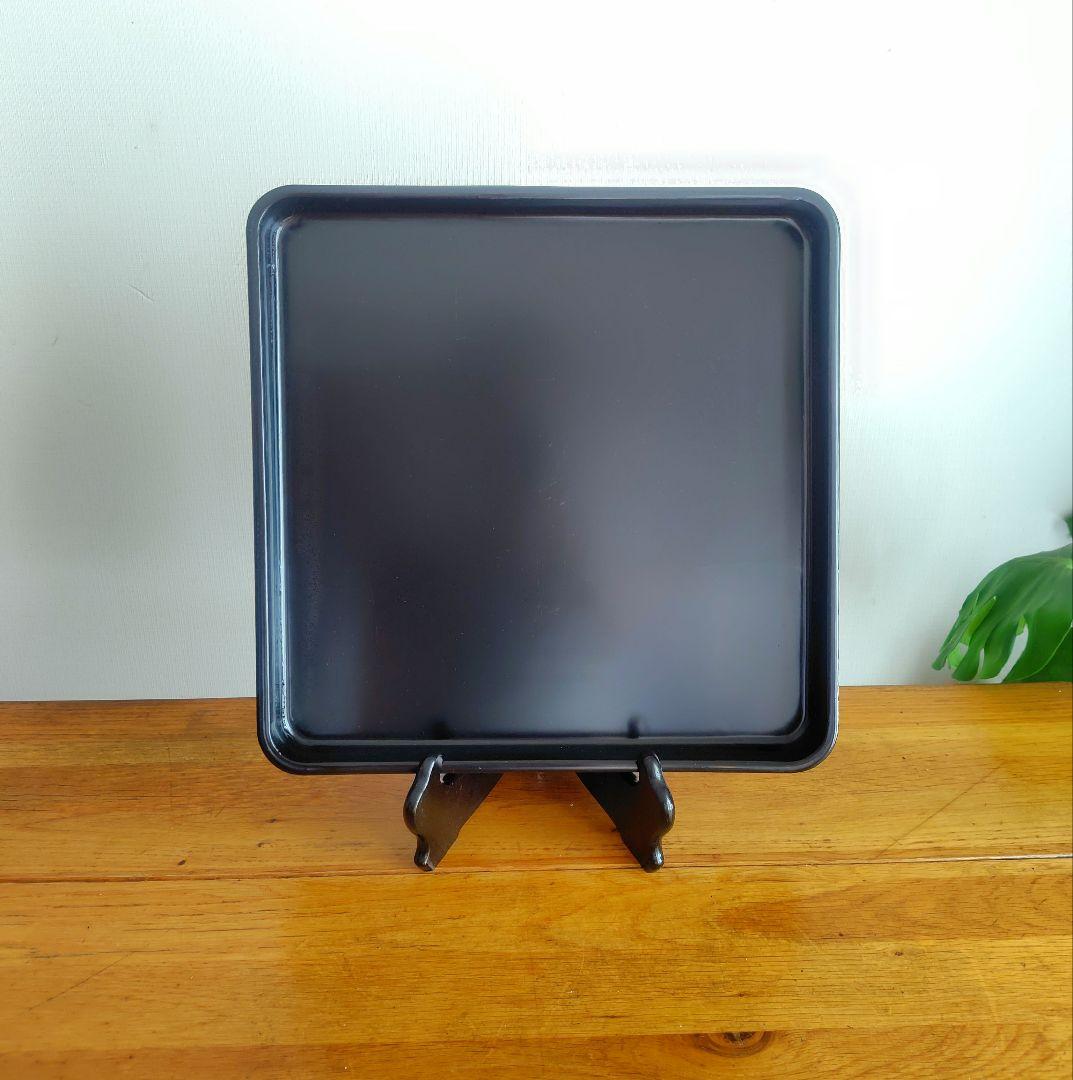 アンティーク　漆塗り膳　9枚セット　木箱付き　明治大正〜　約36.5cm　漆器