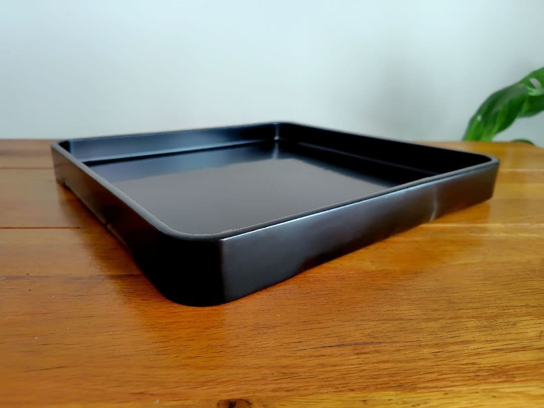 アンティーク　漆塗り膳　9枚セット　木箱付き　明治大正〜　約36.5cm　漆器