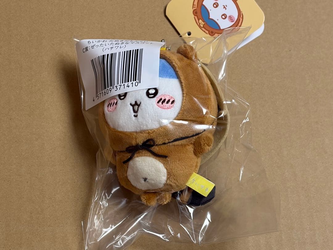 ハチワレ　たぬきだもんくじ　ぬいぐるみ　マスコット　新品
