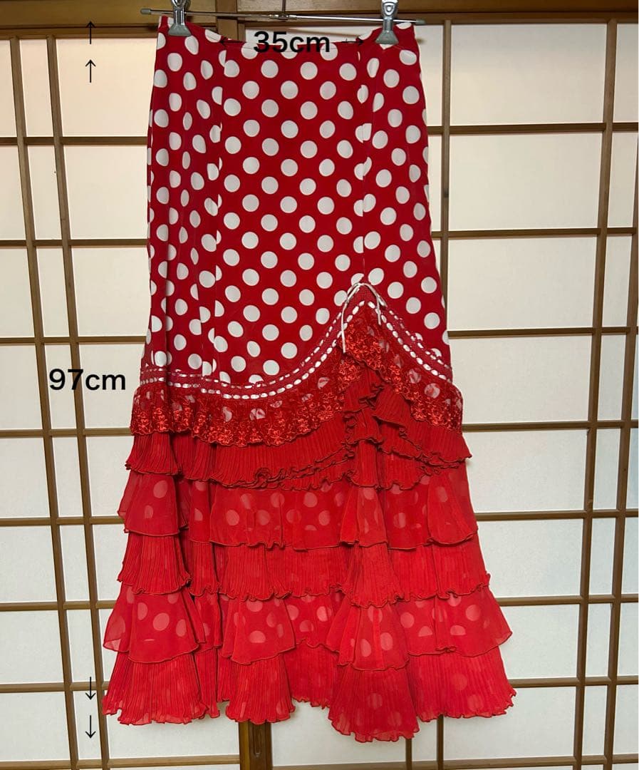 フラメンコ・ソニア ジョーンズ ・赤白水玉ファルダ