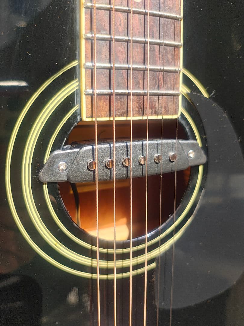 超美品 ニューヨーカー S.yairi YM-17/BK PU付エレアコ REN