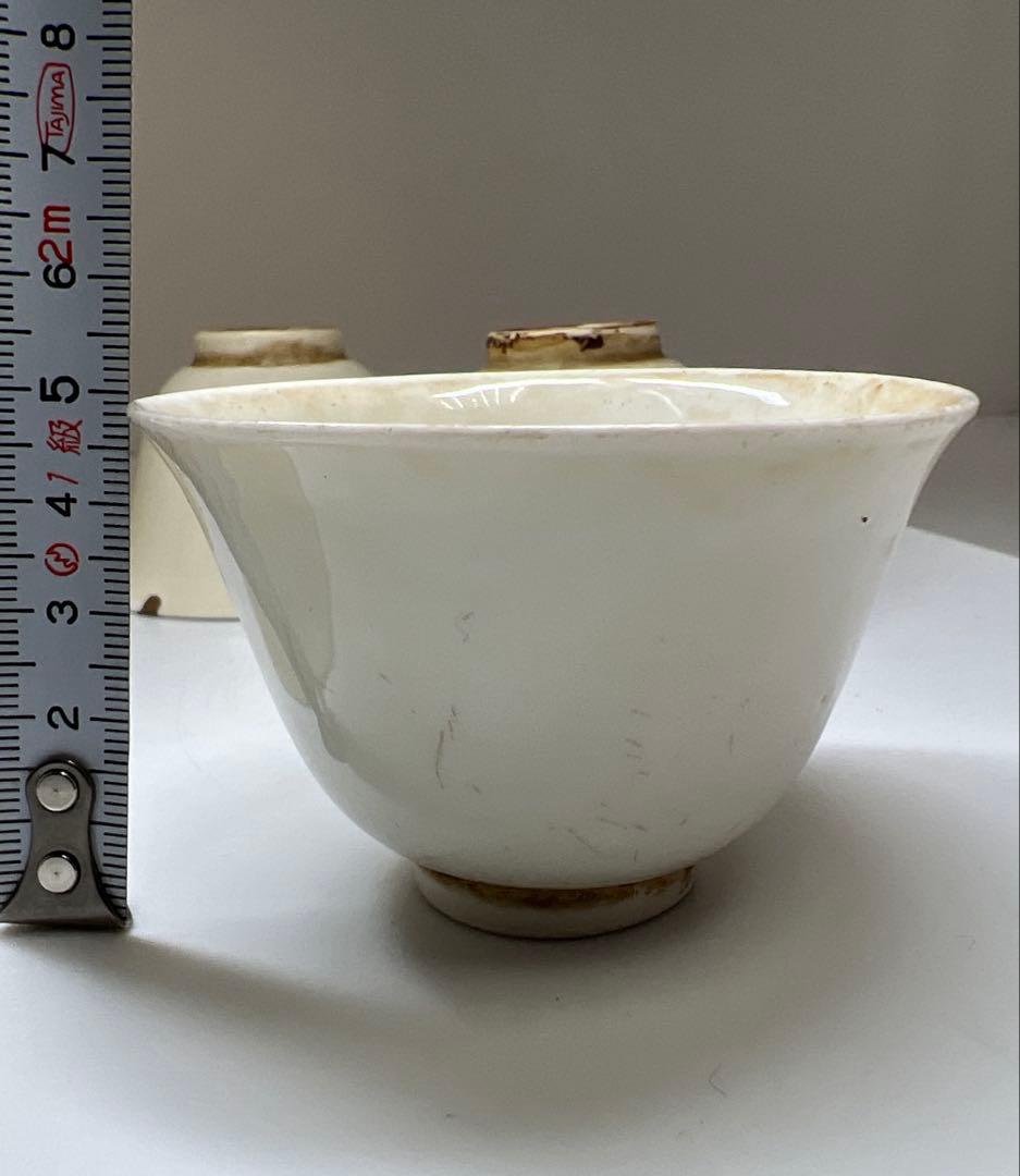 古代　白高麗　煎茶碗6客　口径約7.5㎝　東Y8-0106☆2F