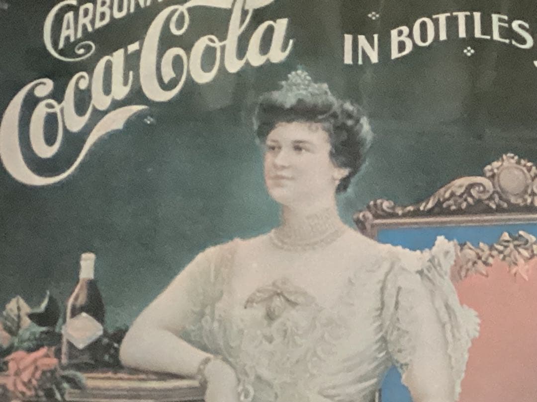 ビンテージ　Coca-Cola広告ポスター ヴィクトリア朝スタイル　額入り