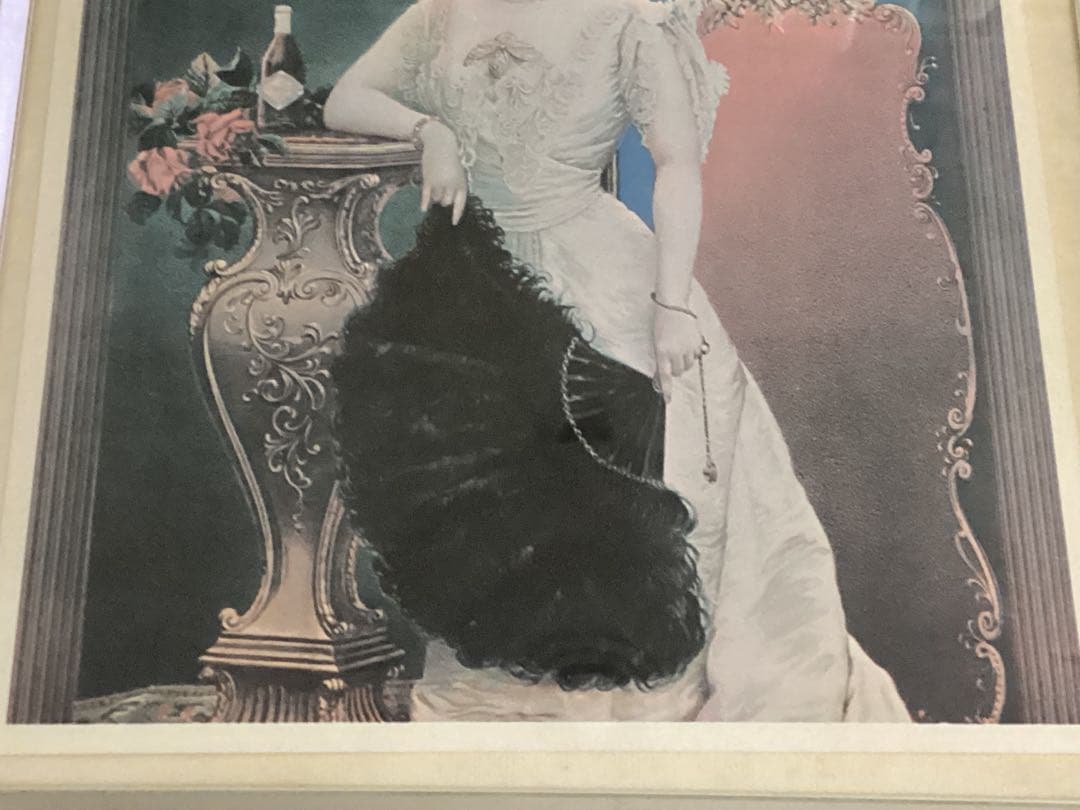 ビンテージ　Coca-Cola広告ポスター ヴィクトリア朝スタイル　額入り