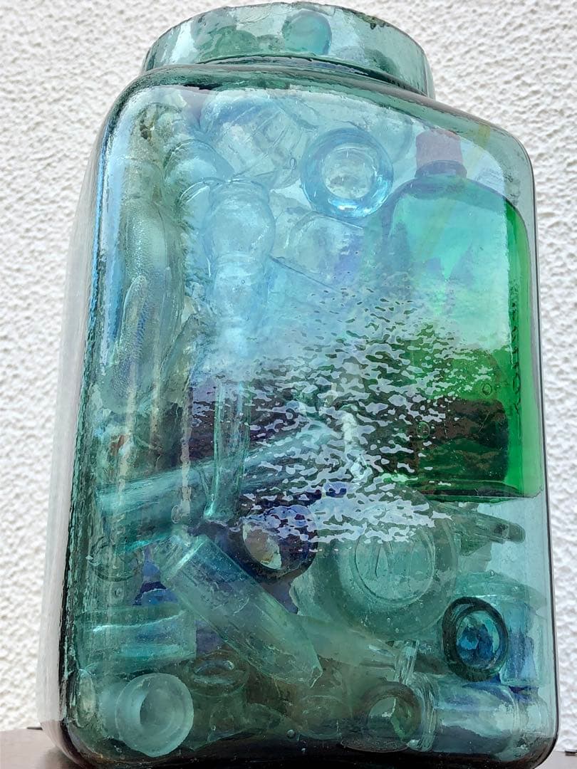 24 レトロ瓶 サンキャッチャー 海苔瓶 いろいろ キラキラ ガラス ビンテージ