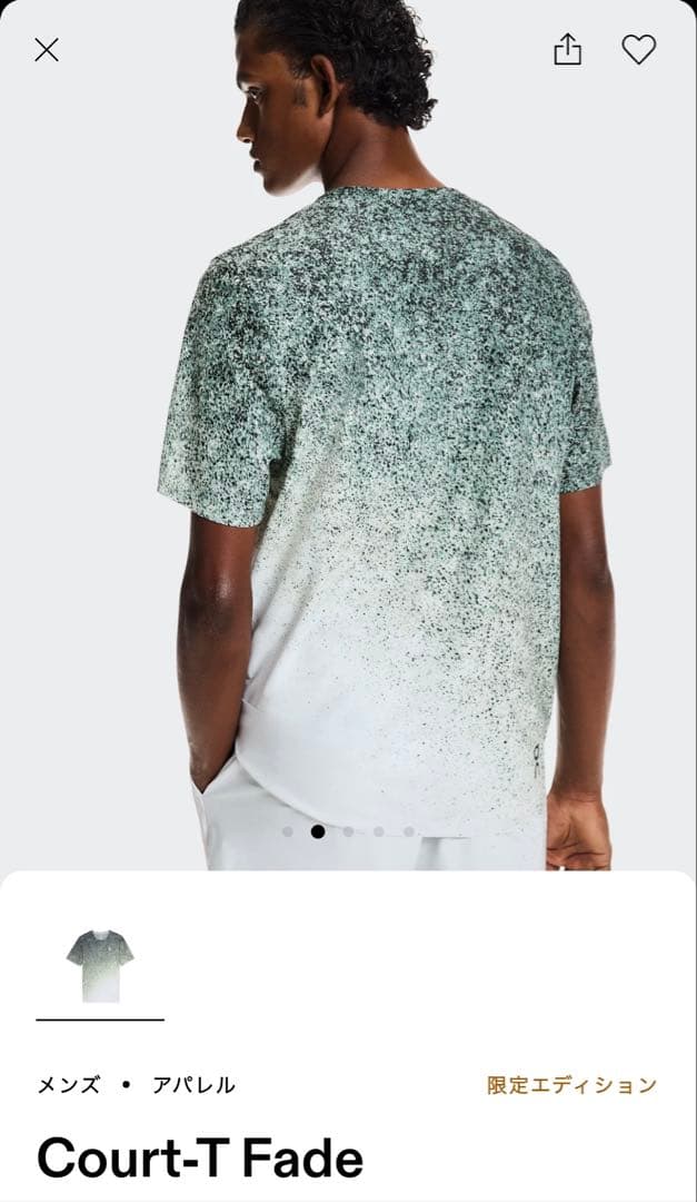 on テニスウェアCourt-T Fade 海外Lサイズ