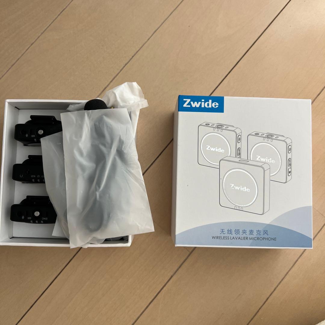 Zwide ワイヤレスラベリアマイク 2.4GHz