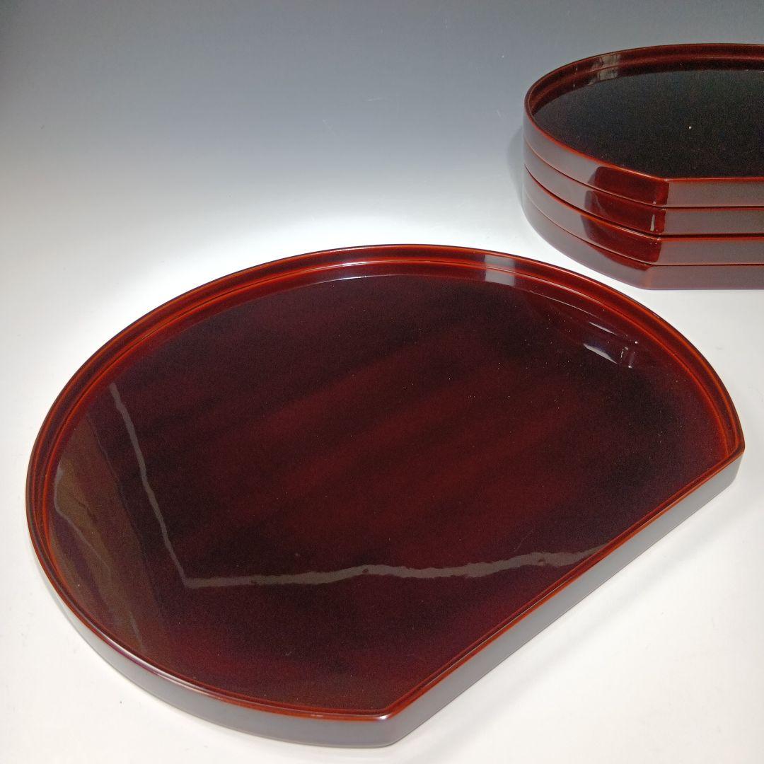 最終値下げ輪島塗　半月卓上膳　5枚　共箱