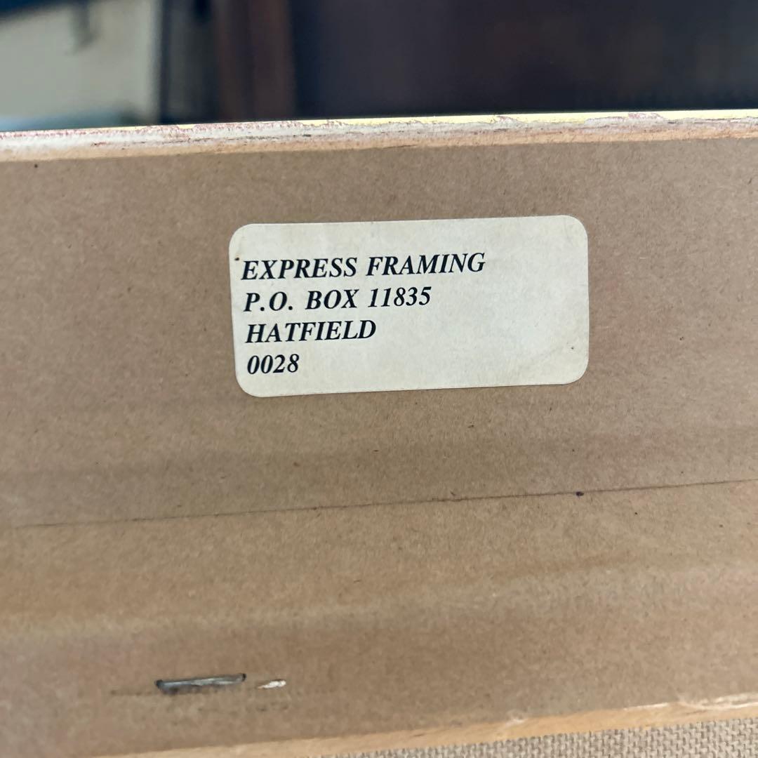 油絵　風景画　額縁付き　肉筆　美術品