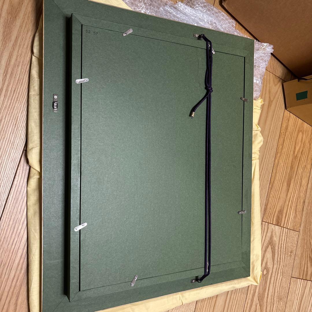 細川進レンゲ花と民家風景画　F6号油絵　絵画　油彩画