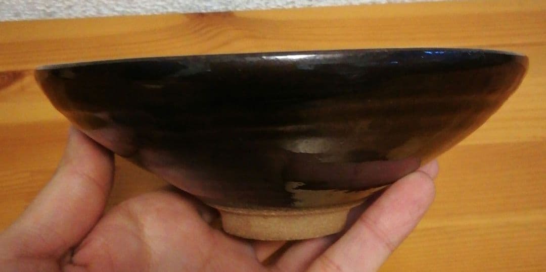 加藤仁作　木葉天目　茶碗　共箱　略歴付　茶道具