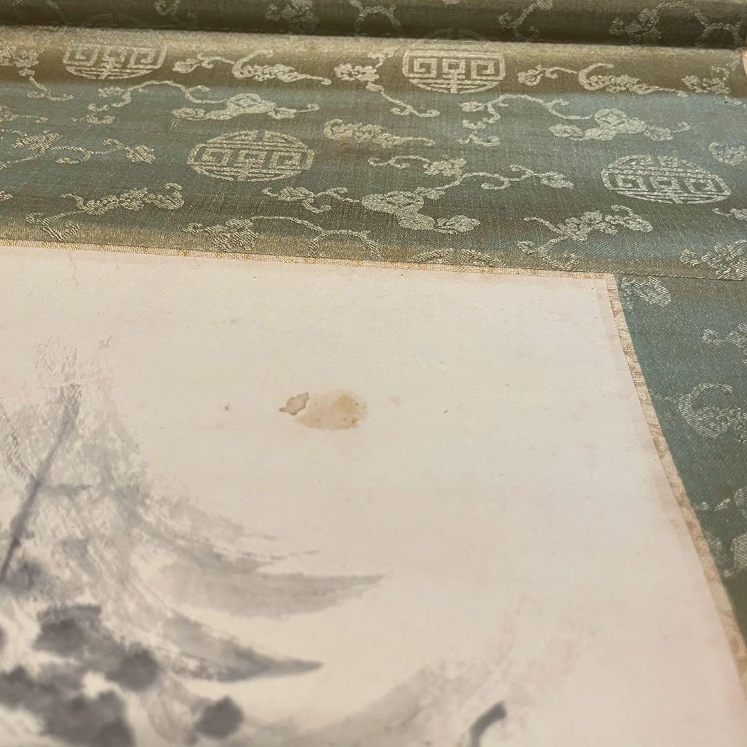 田能村直入（1814〜1907）巨大　掛軸　蓬莱祝寿 明治甲戌冬日　木箱あり