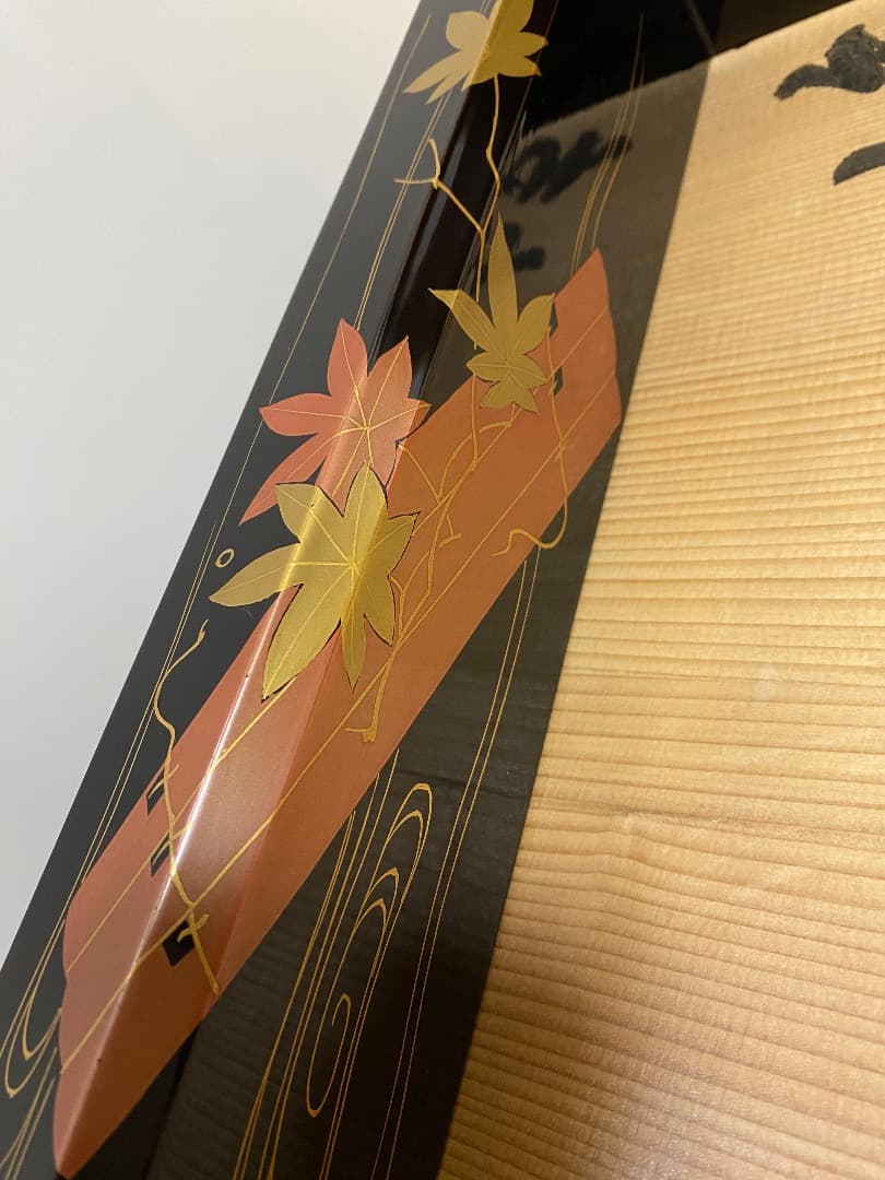 ¥49.800からお値下げ中 塗師 ・蒔絵師　道場宗廣造　花筏蒔絵　炉縁