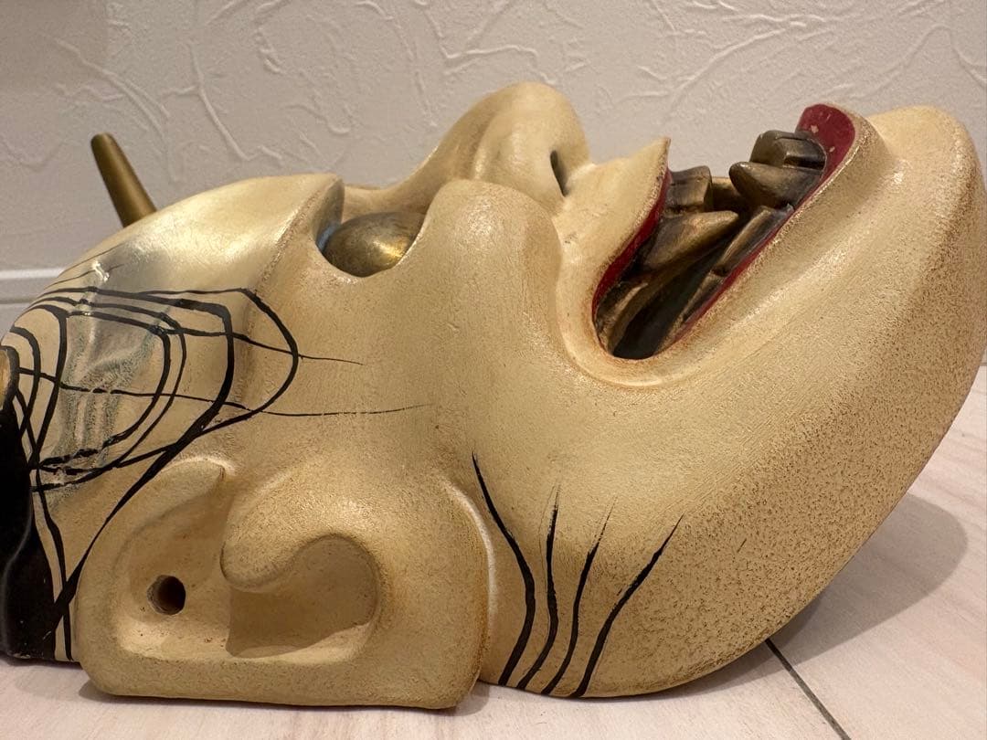 能面 般若 木彫面