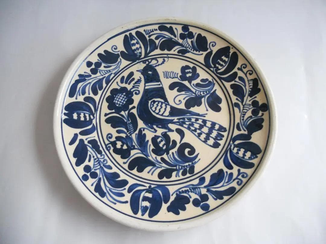 希少 ルーマニア コロンド 飾り皿 Máthé Dénes 作