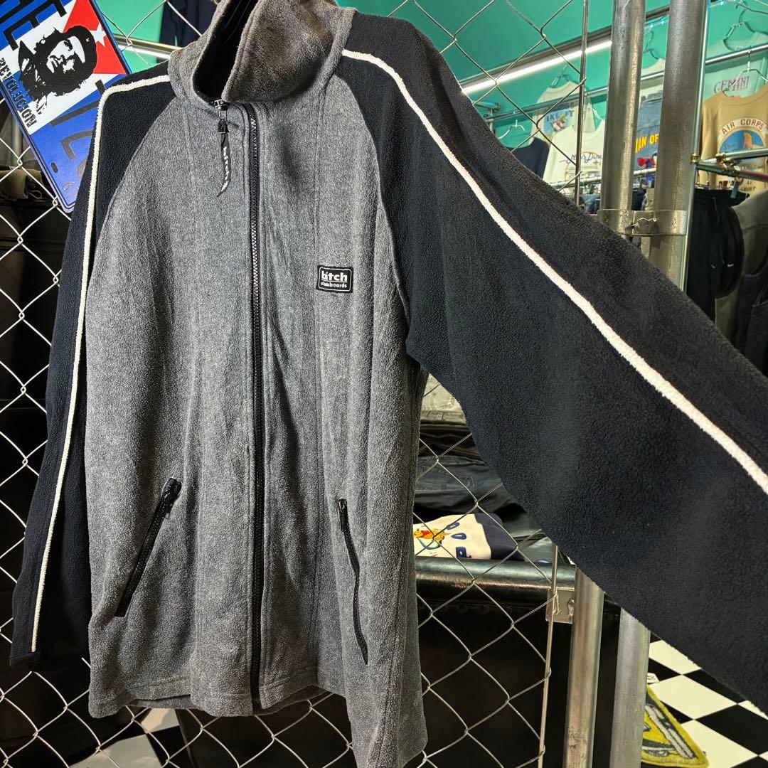 bitch skateboards フリースジャケット　黒グレー　ビッチ