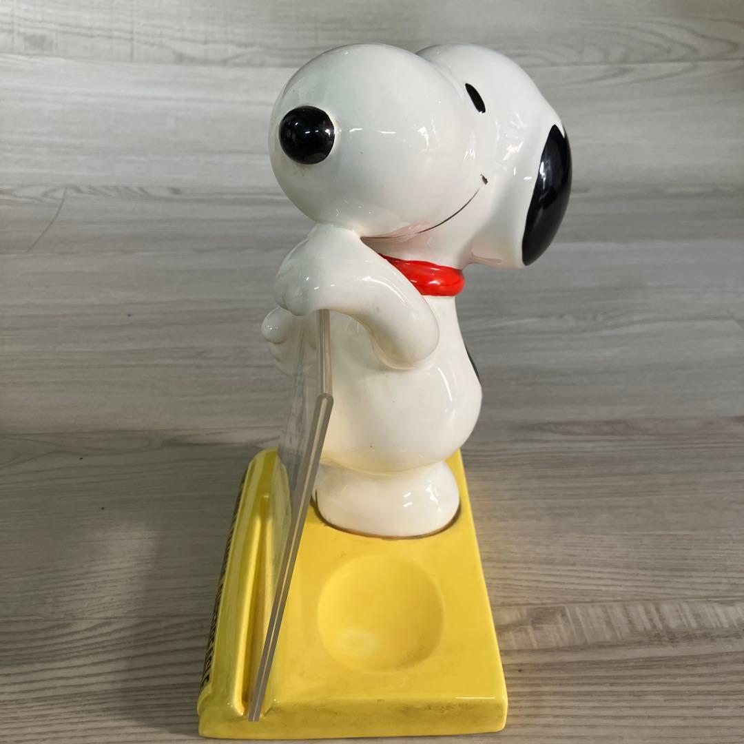 スヌーピー SNOOPY フォトスタンド 陶器 ヴィンテージ 20cm