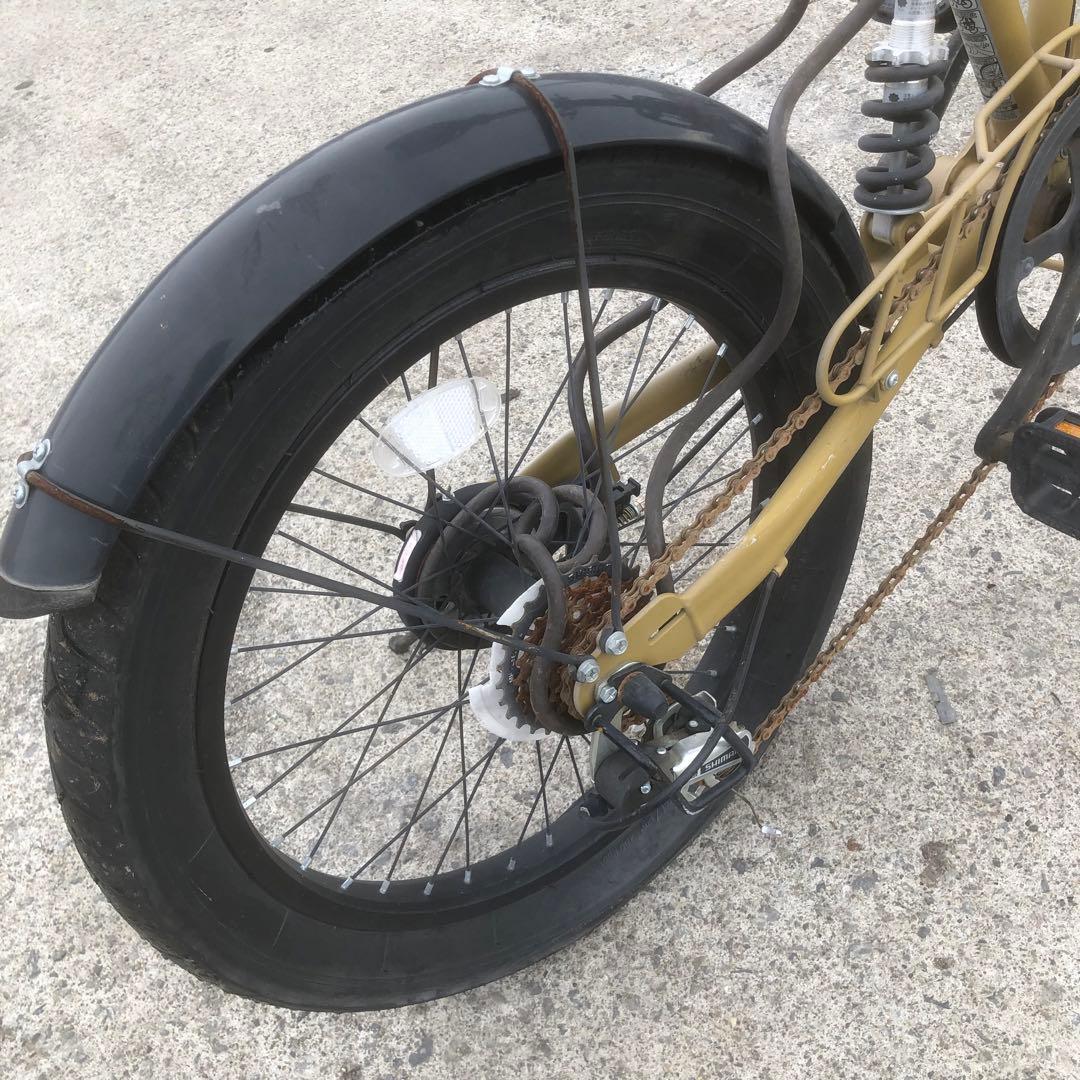 ville ヴィレ 極太タイヤ シマノ6速 りヤサス付き 折り畳み自転車