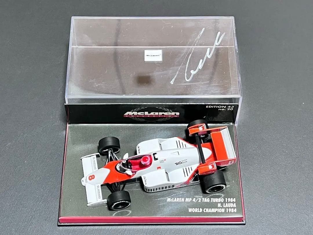 （貴重）F1 McLaren MP4/8 ニキラウダ直筆サイン入1/43
