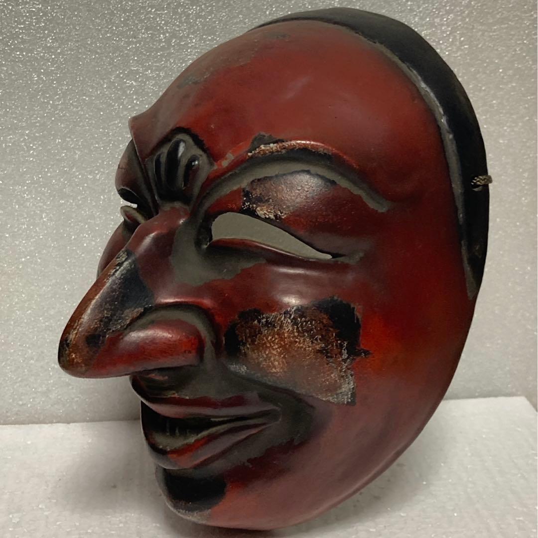 お面　舞楽面　地久面　模国宝　骨董品