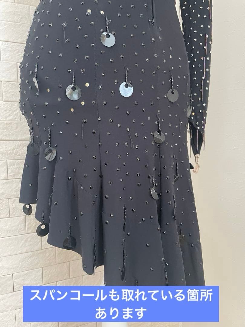 社交ダンス ⭐️ラテンドレス 黒