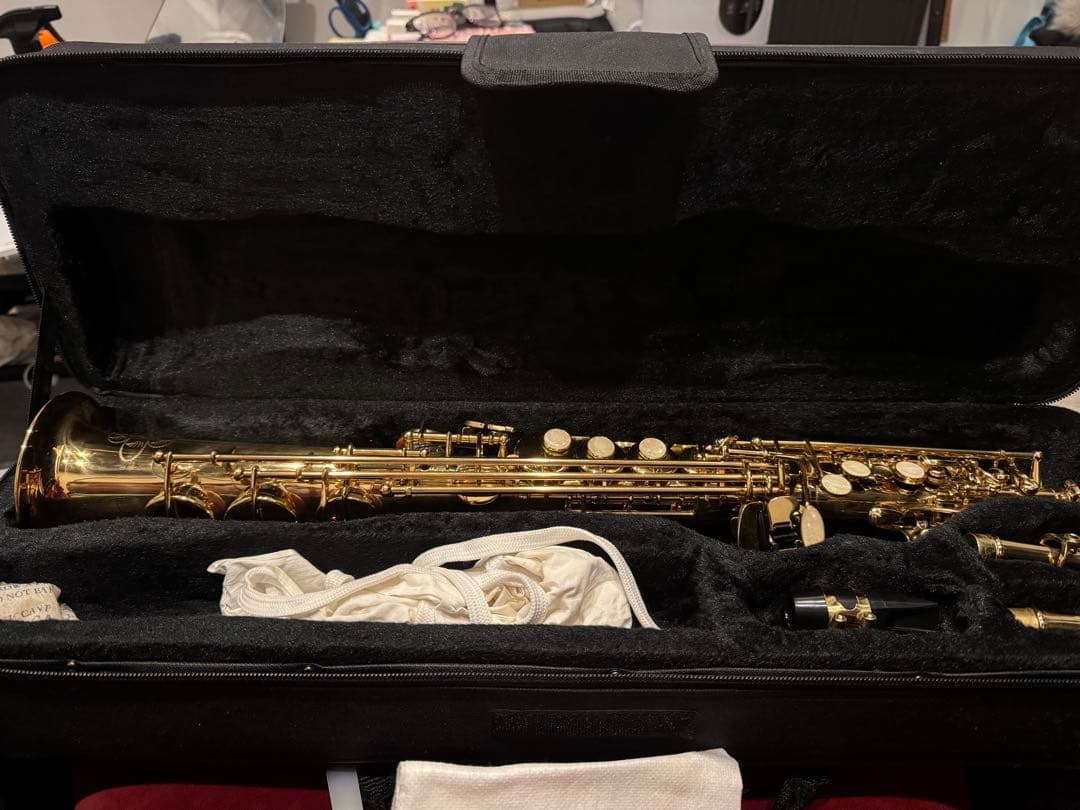 ゴールド ソプラノサックス マウスピース付き